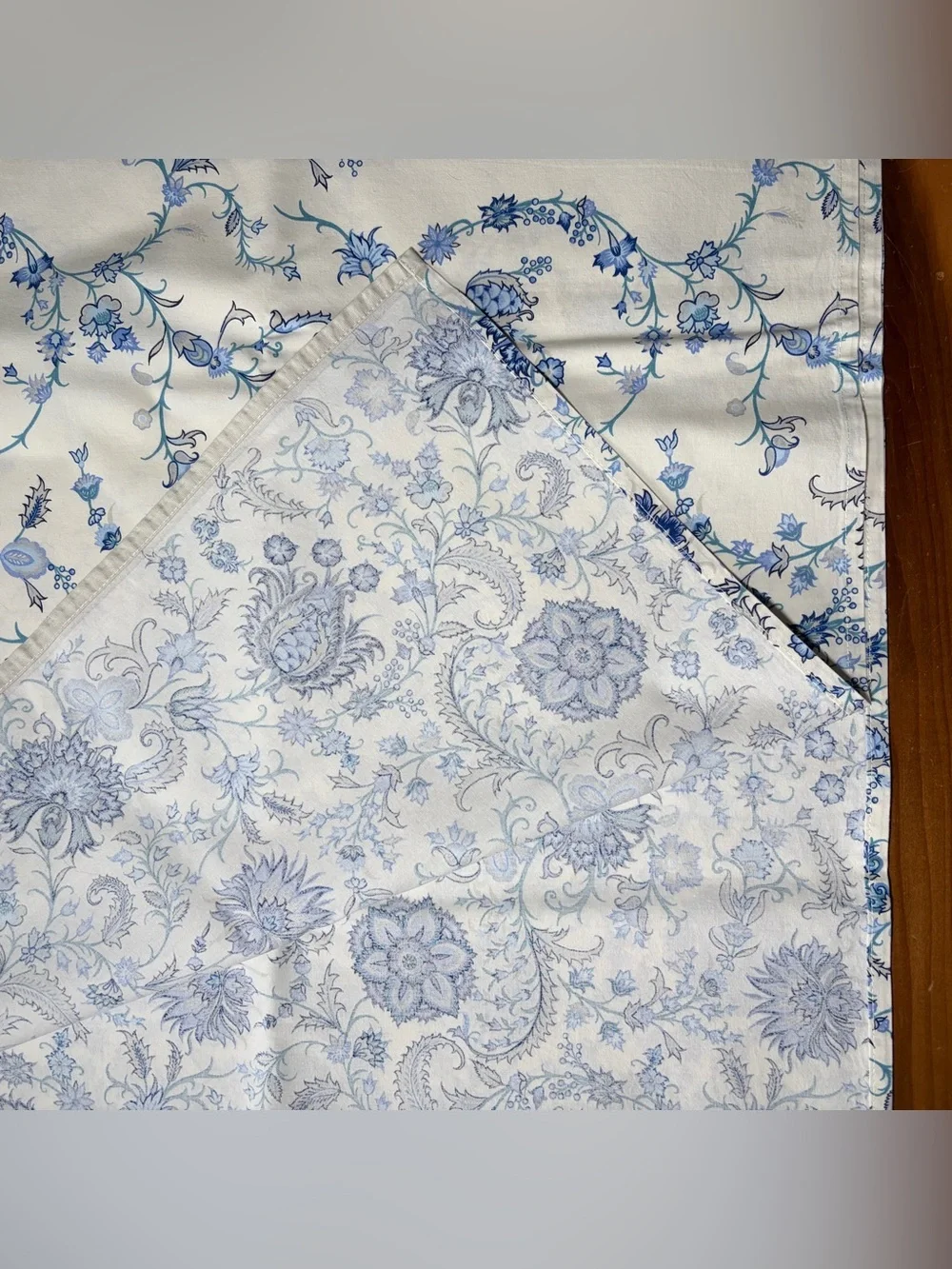 Vent Du Sud Blue and White French Tablecloth Teflon Coated Rectangular 92